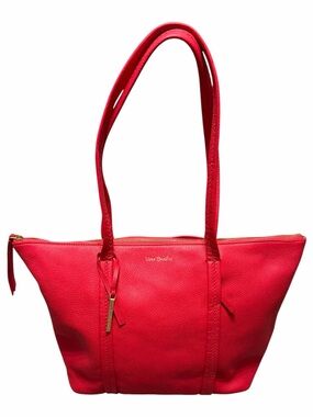 Vera Bradley Leather  90s Y2K style Zip Top Tote Shoulder Bag purse hobo chic‎